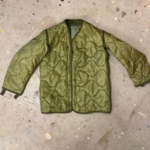 Vintage Army Green Military Liner